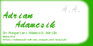 adrian adamcsik business card
